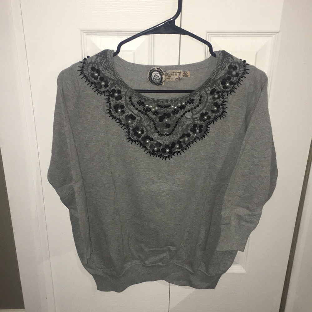 Embroidered crew neck from Forever